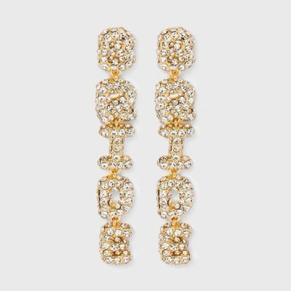 Crystal BRIDEStatement Earrings Perfect for Bridal Showers Bachelorette Parties - Picture 9 of 9